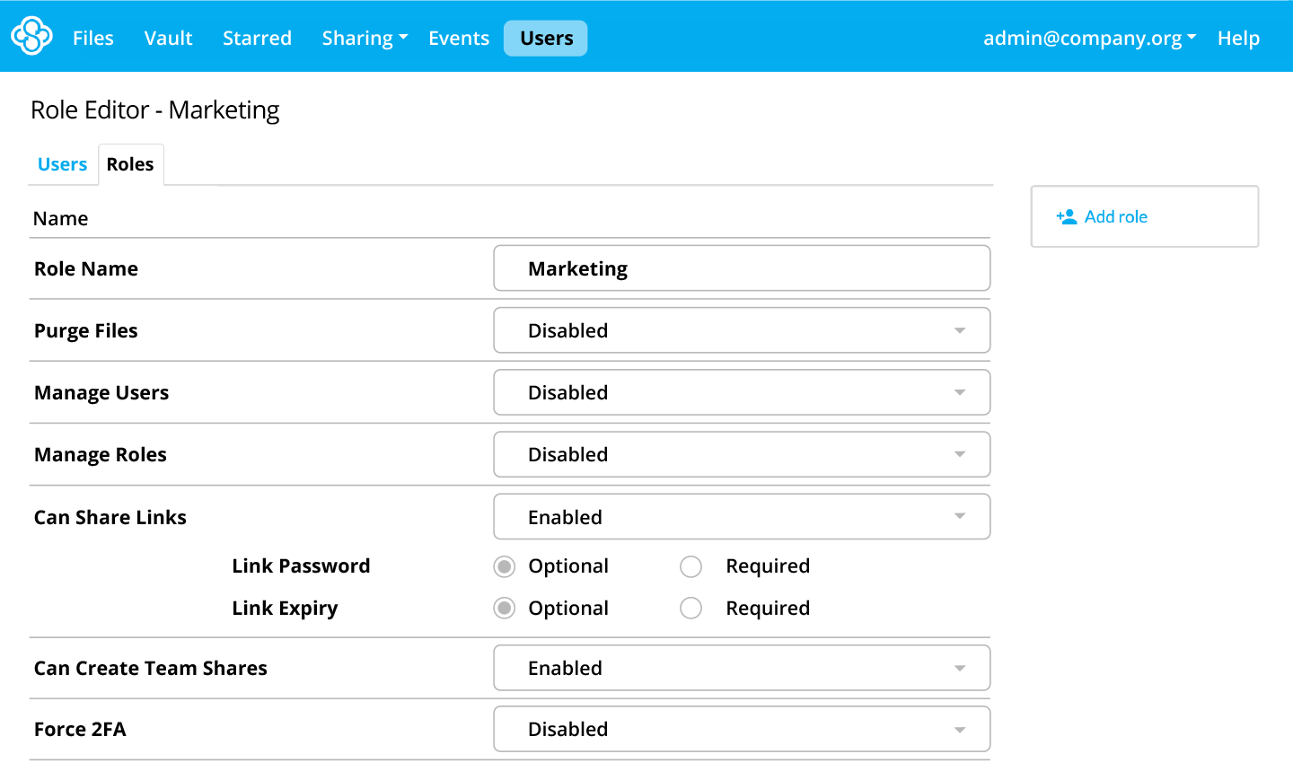 Sync RBAC Role Editor